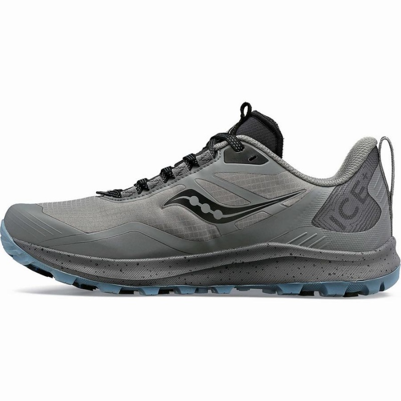 Women's Saucony Peregrine ICE+ 3 Running Shoes Grey / Black | UAE S70158-F15