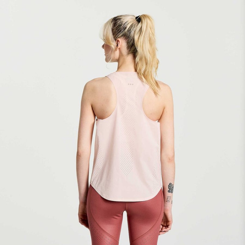 Women's Saucony Pinnacle Tank Top Rose | UAE S64203-Q79