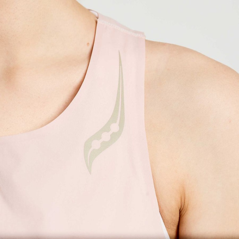 Women's Saucony Pinnacle Tank Top Rose | UAE S64203-Q79