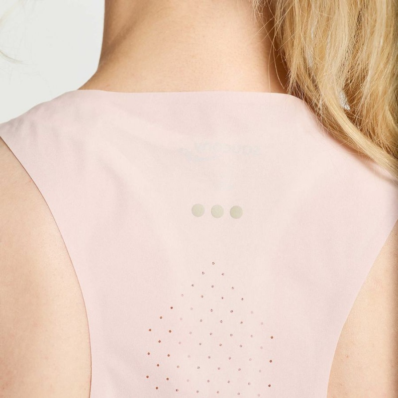 Women's Saucony Pinnacle Tank Top Rose | UAE S64203-Q79