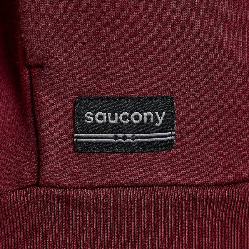 Women's Saucony Recovery Crew Sweatshirt Red | UAE S58197-J98