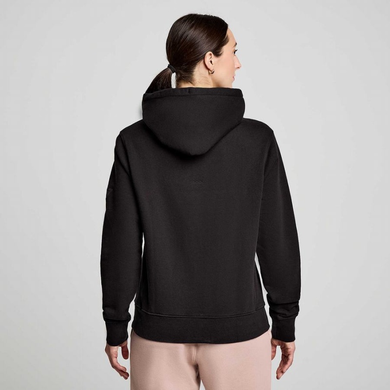 Women's Saucony Recovery Hoody Hoodie Black | UAE S89751-D61