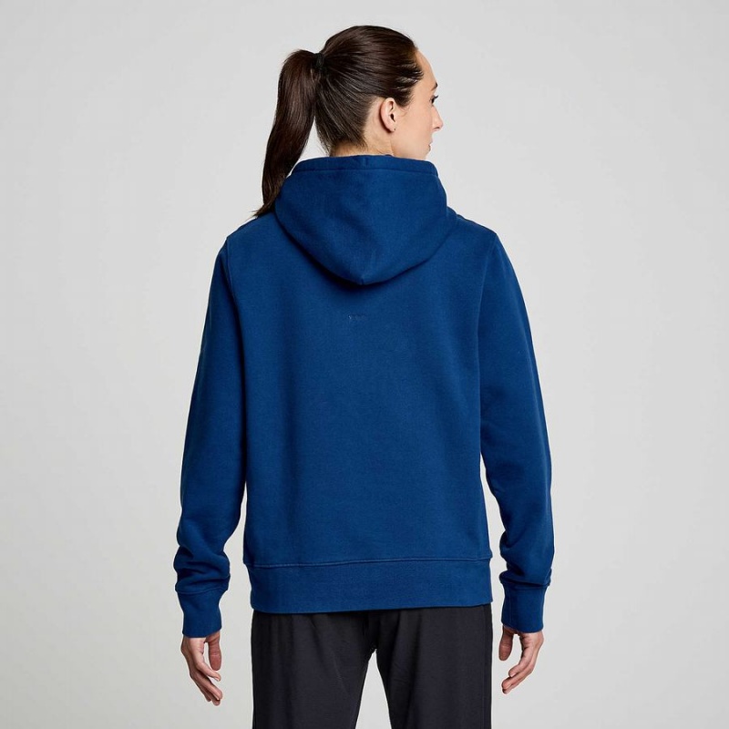 Women's Saucony Recovery Hoody Hoodie Indigo | UAE S43096-A41