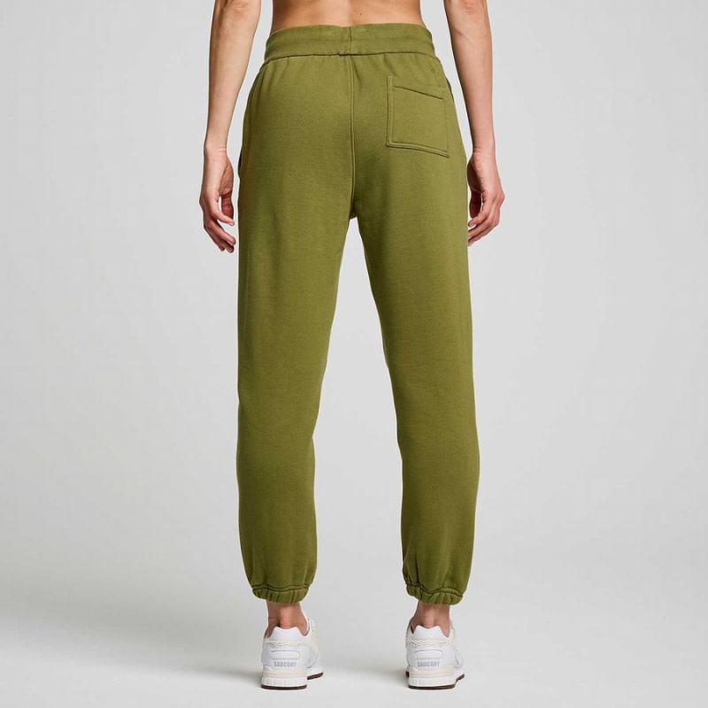 Women's Saucony Recovery Sweatpants Khaki | UAE S72591-V03