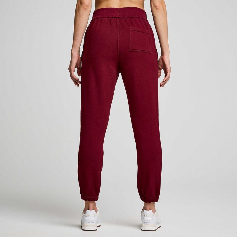 Women's Saucony Recovery Sweatpants Red | UAE S57138-X19