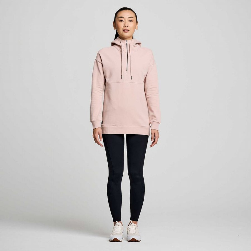 Women's Saucony Recovery Zip Tunic Hoodie Smoke Graphic | UAE S26750-C19