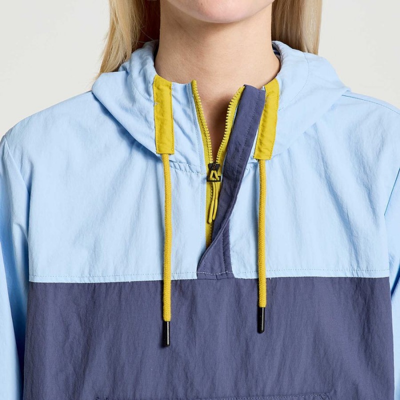 Women's Saucony Rested Anorak Tops Blue | UAE S54761-L91