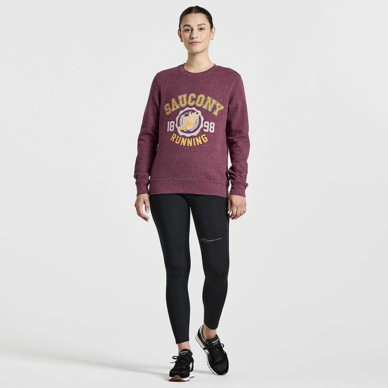 Women's Saucony Rested Crewneck Sweatshirt Grey | UAE S19374-J72