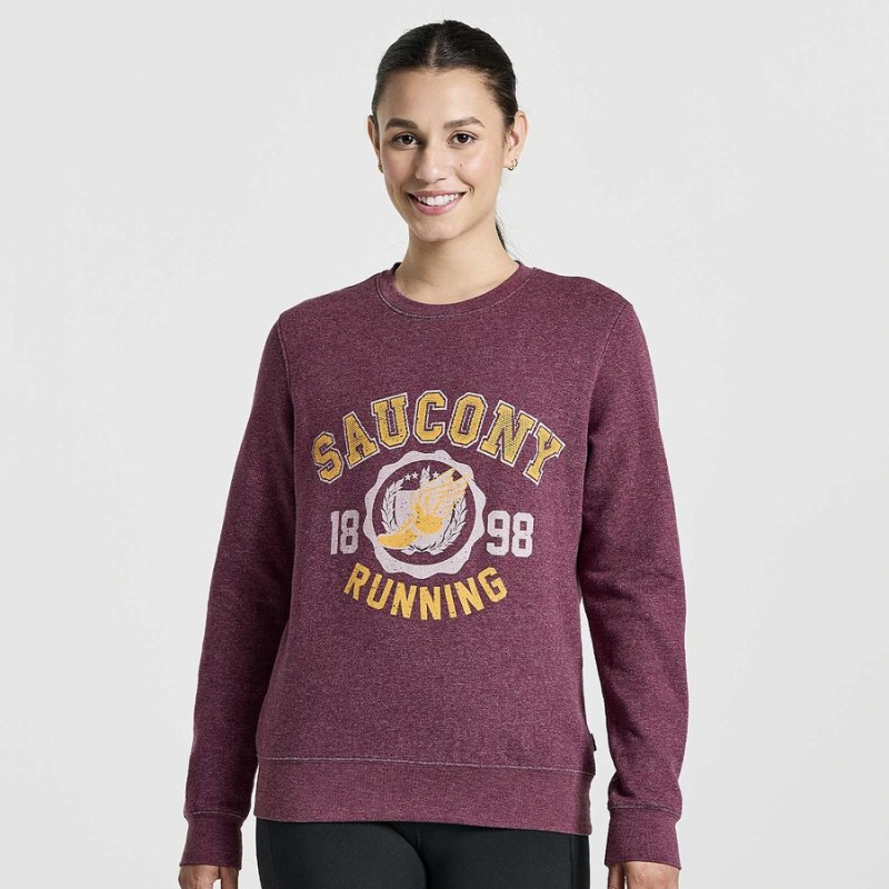 Women\'s Saucony Rested Crewneck Sweatshirt Grey | UAE S19374-J72