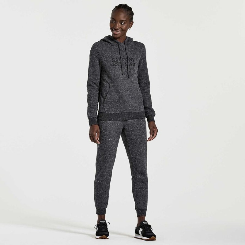 Women's Saucony Rested Hoodie Black | UAE S25071-U29