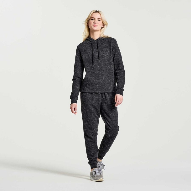 Women's Saucony Rested Hoodie Black | UAE S25643-P40