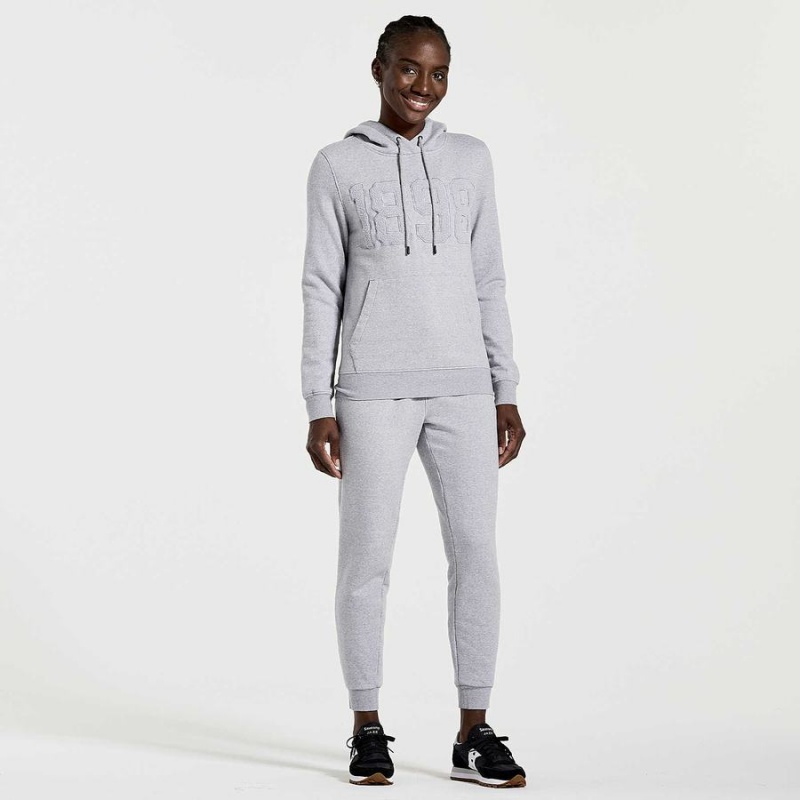 Women's Saucony Rested Hoodie Light Grey | UAE S87923-Y15