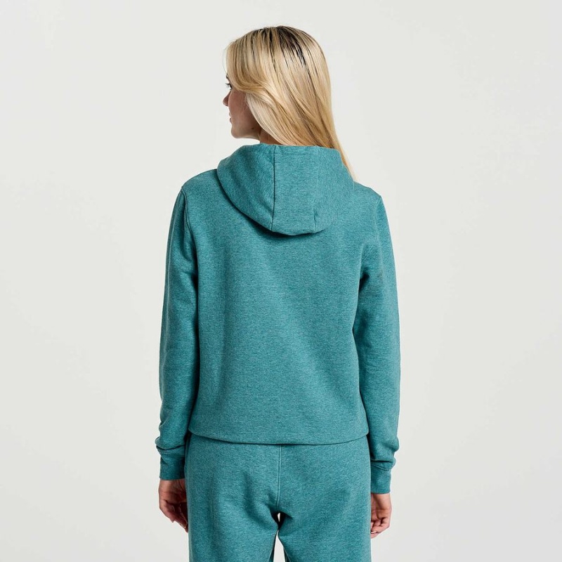 Women's Saucony Rested Hoodie Turquoise | UAE S53197-T46