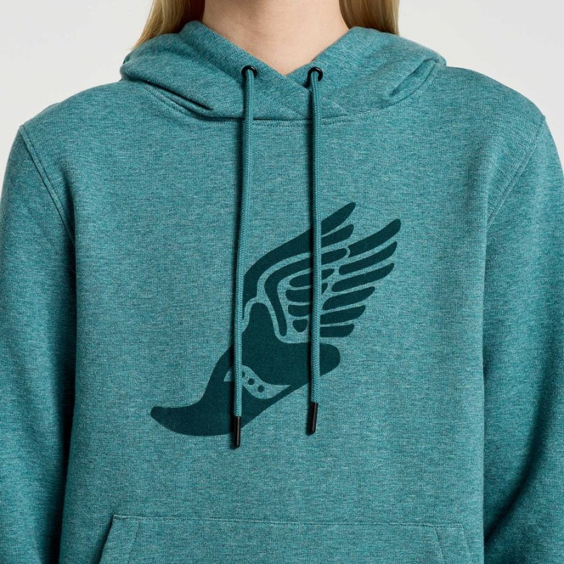 Women's Saucony Rested Hoodie Turquoise | UAE S53197-T46