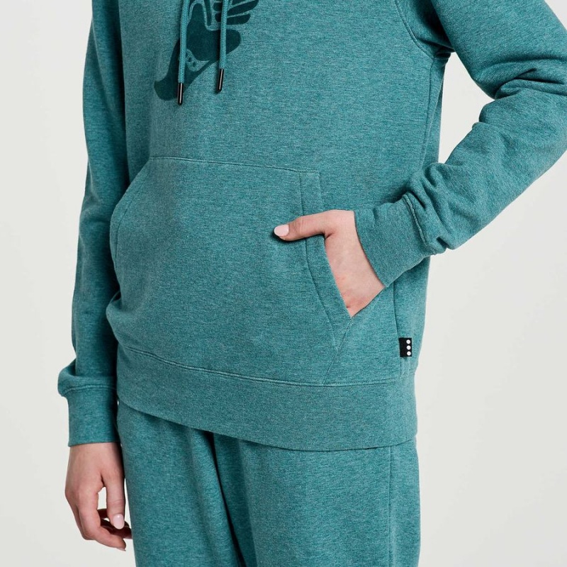 Women's Saucony Rested Hoodie Turquoise | UAE S53197-T46