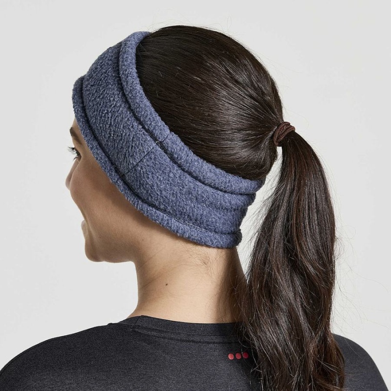 Women's Saucony Rested Sherpa Headband Navy | UAE S56412-P87