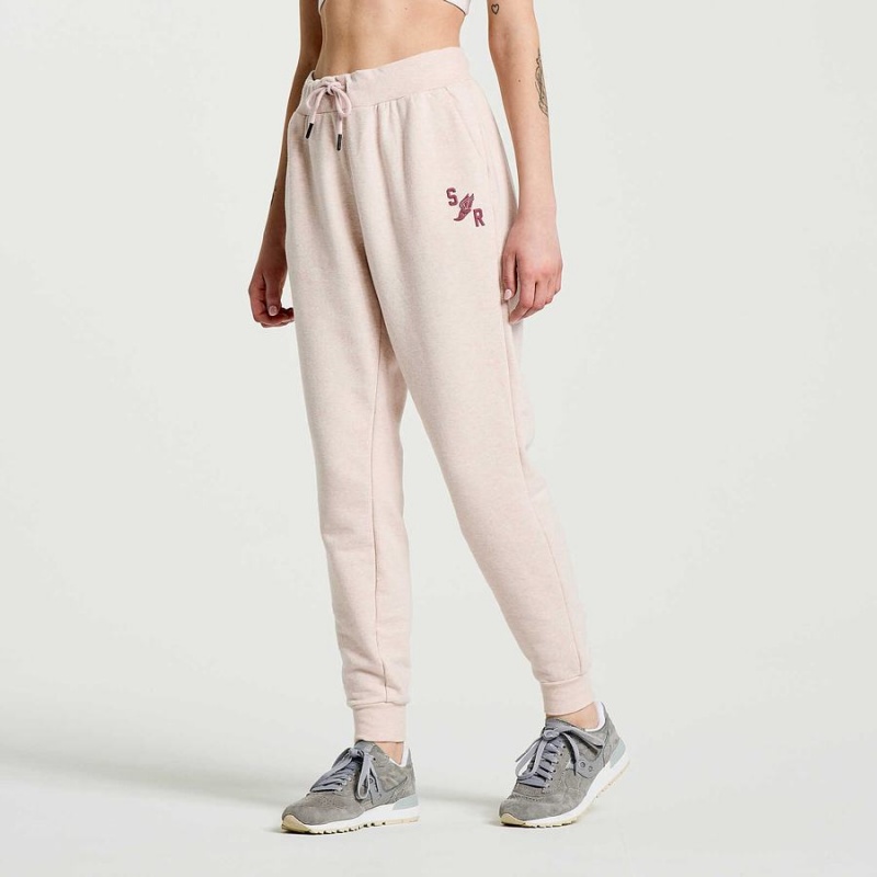 Women's Saucony Rested Sweatpants Rose | UAE S37546-E79