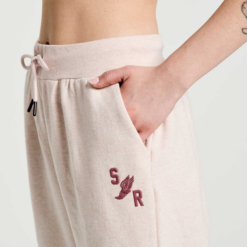 Women's Saucony Rested Sweatpants Rose | UAE S37546-E79