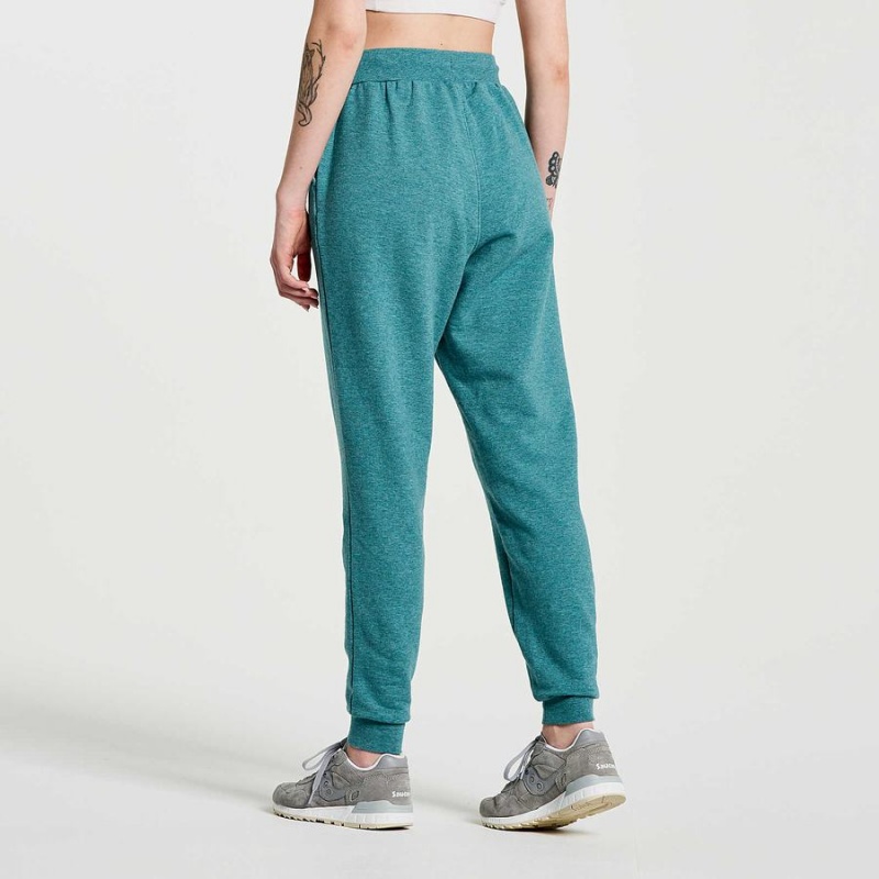 Women's Saucony Rested Sweatpants Turquoise | UAE S41589-R02