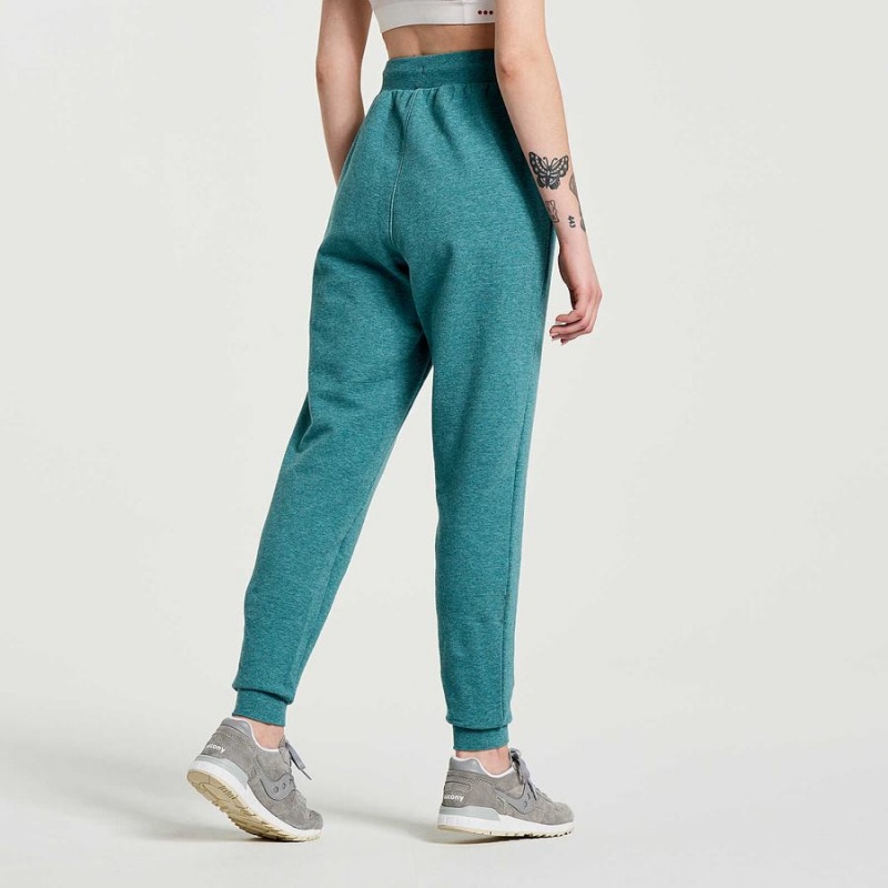 Women's Saucony Rested Sweatpants Turquoise | UAE S41589-R02