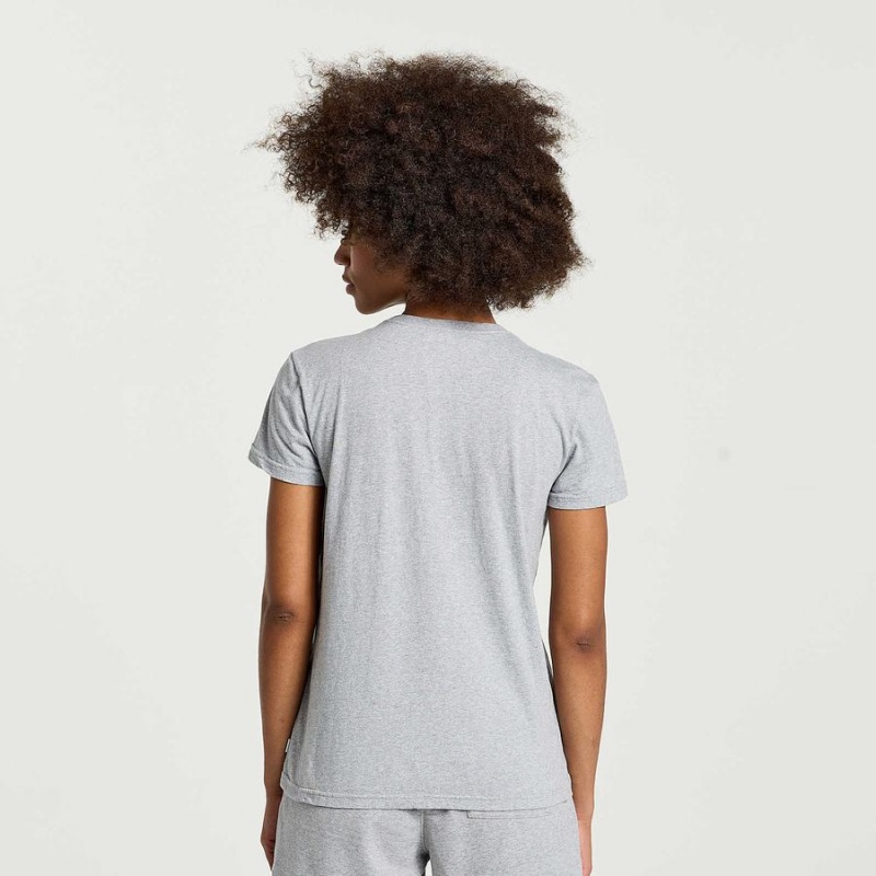 Women's Saucony Rested T Shirts Light Grey | UAE S02715-C29