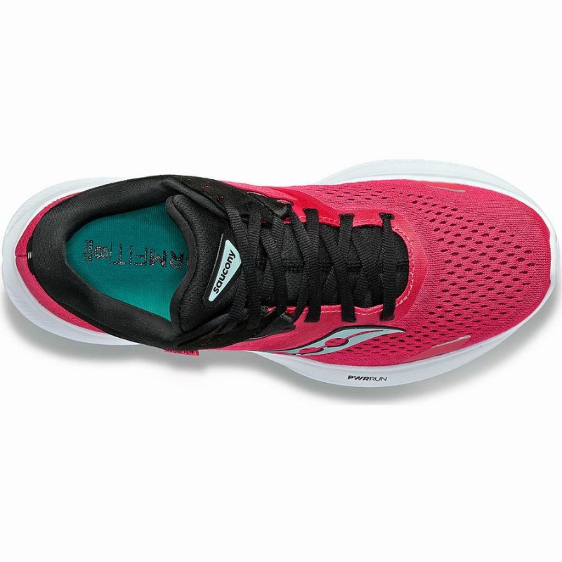 Women's Saucony Ride 16 Running Shoes Rose / Black | UAE S50961-N91