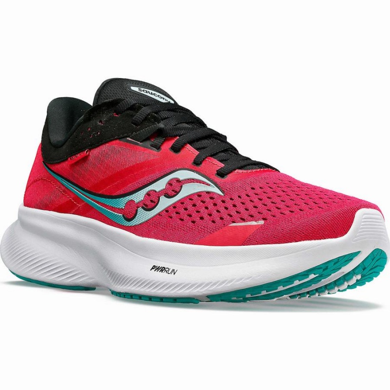 Women's Saucony Ride 16 Running Shoes Rose / Black | UAE S50961-N91