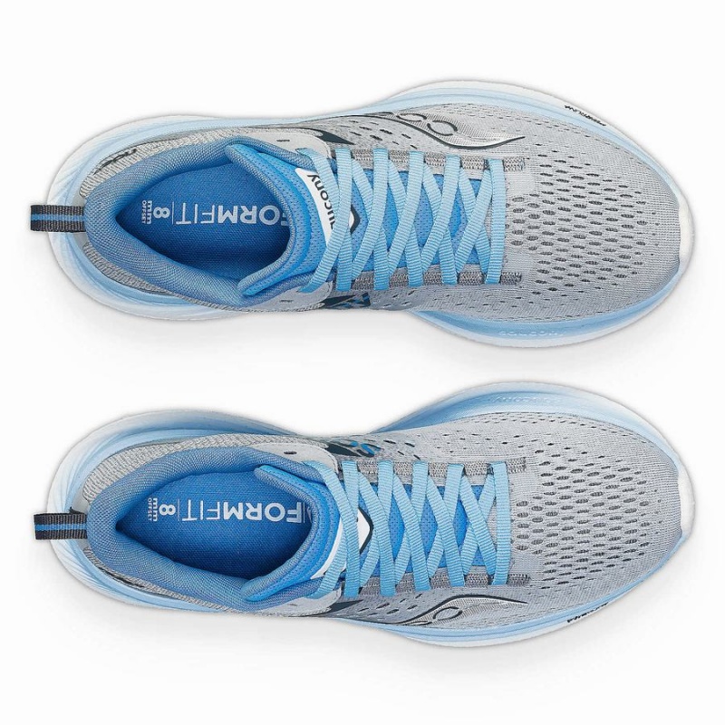 Women's Saucony Ride 17 Running Shoes Grey / Blue | UAE S40278-L07