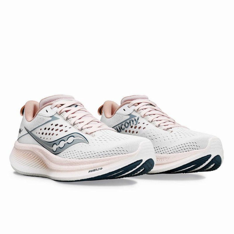 Women's Saucony Ride 17 Running Shoes White | UAE S52697-F05