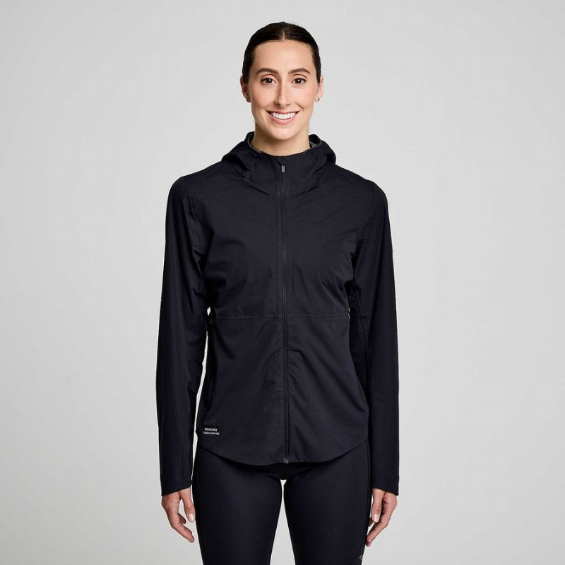 Women\'s Saucony Runshield Jackets Black | UAE S49083-J16