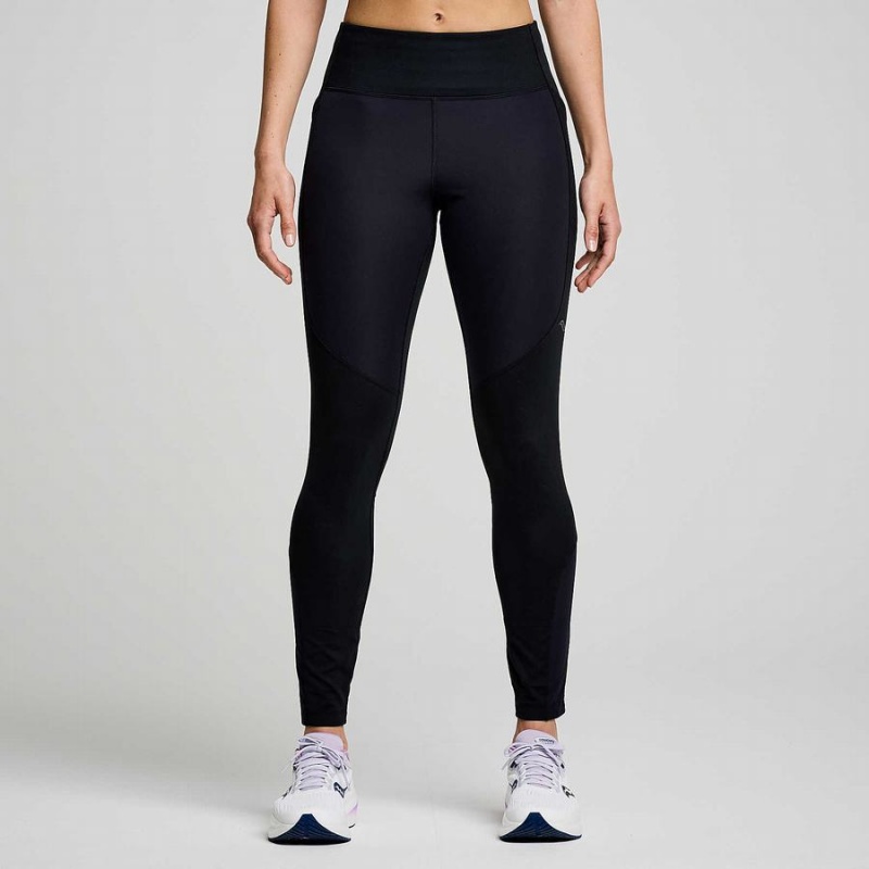 Women\'s Saucony Runshield Tight Black | UAE S08291-D62