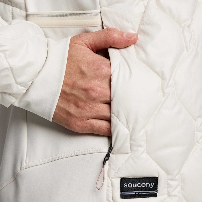 Women's Saucony Solstice Oysterpuff Jackets Beige | UAE S26153-D16