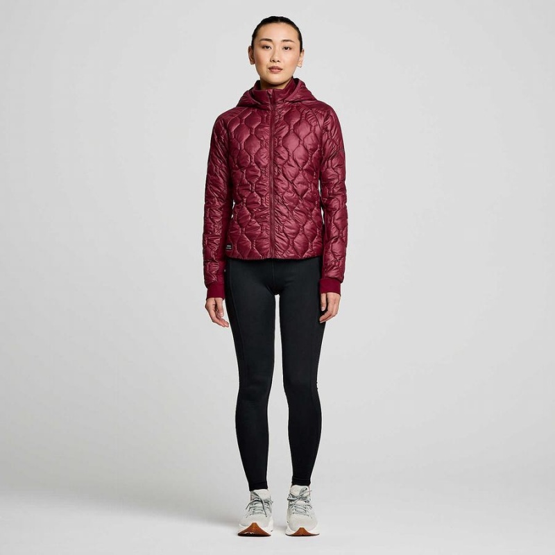 Women's Saucony Solstice Oysterpuff Jackets Red | UAE S10869-F27