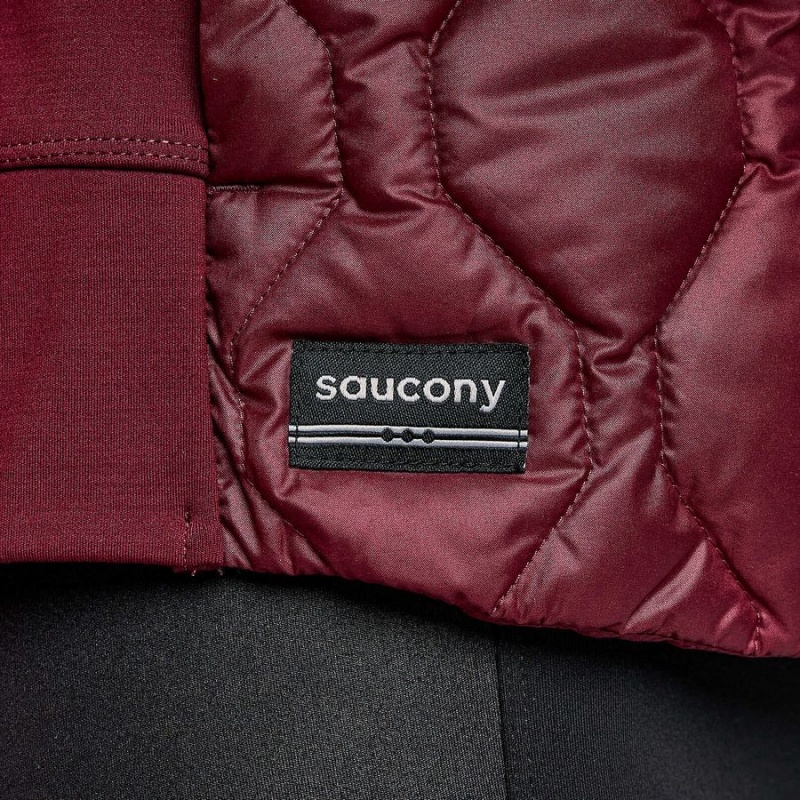 Women's Saucony Solstice Oysterpuff Jackets Red | UAE S10869-F27