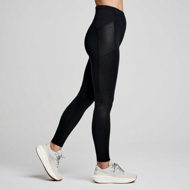 Women's Saucony Solstice Tight Black | UAE S49750-W47