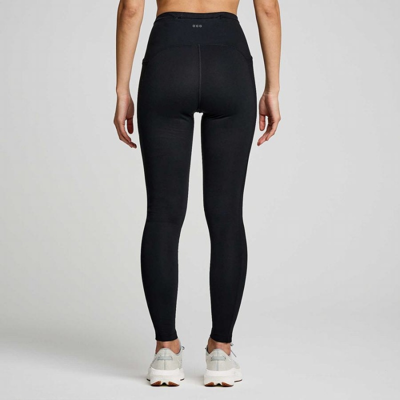 Women's Saucony Solstice Tight Black | UAE S49750-W47