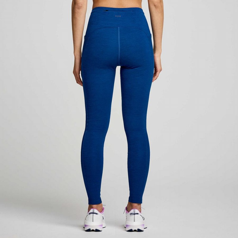 Women's Saucony Solstice Tight Indigo | UAE S97305-Q35