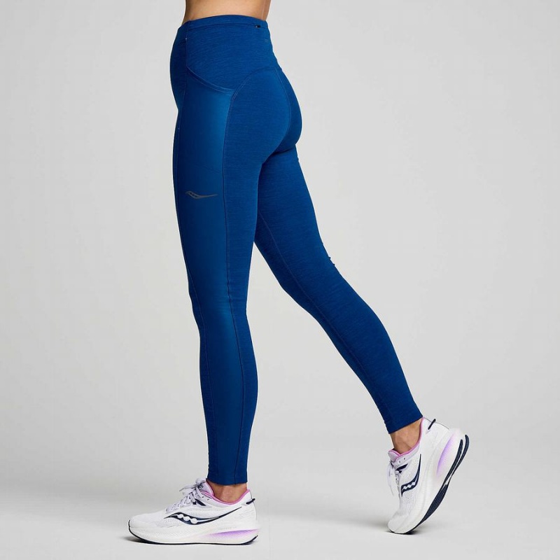 Women's Saucony Solstice Tight Indigo | UAE S97305-Q35