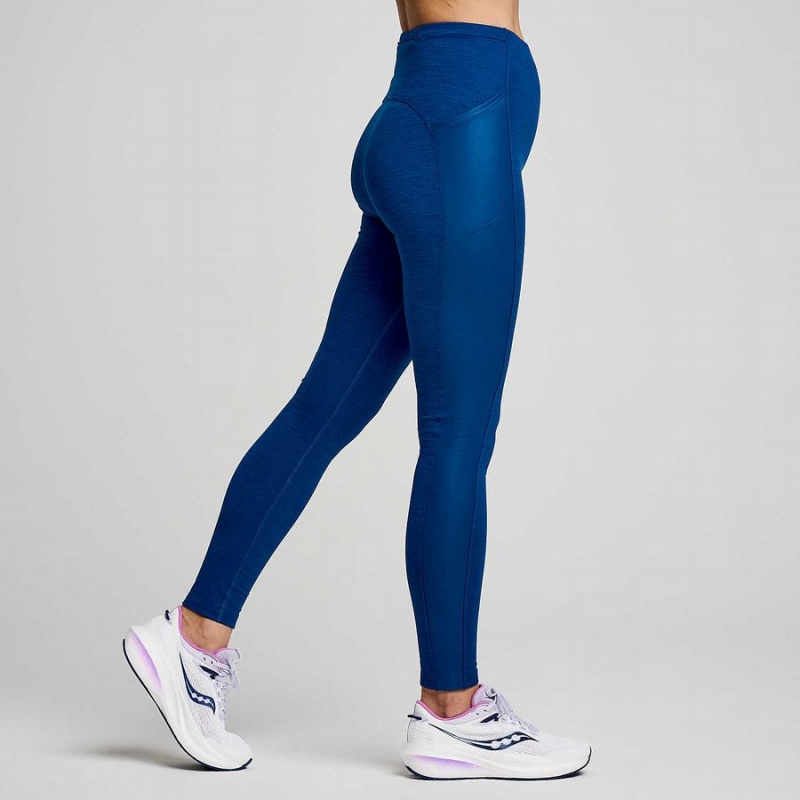 Women's Saucony Solstice Tight Indigo | UAE S97305-Q35