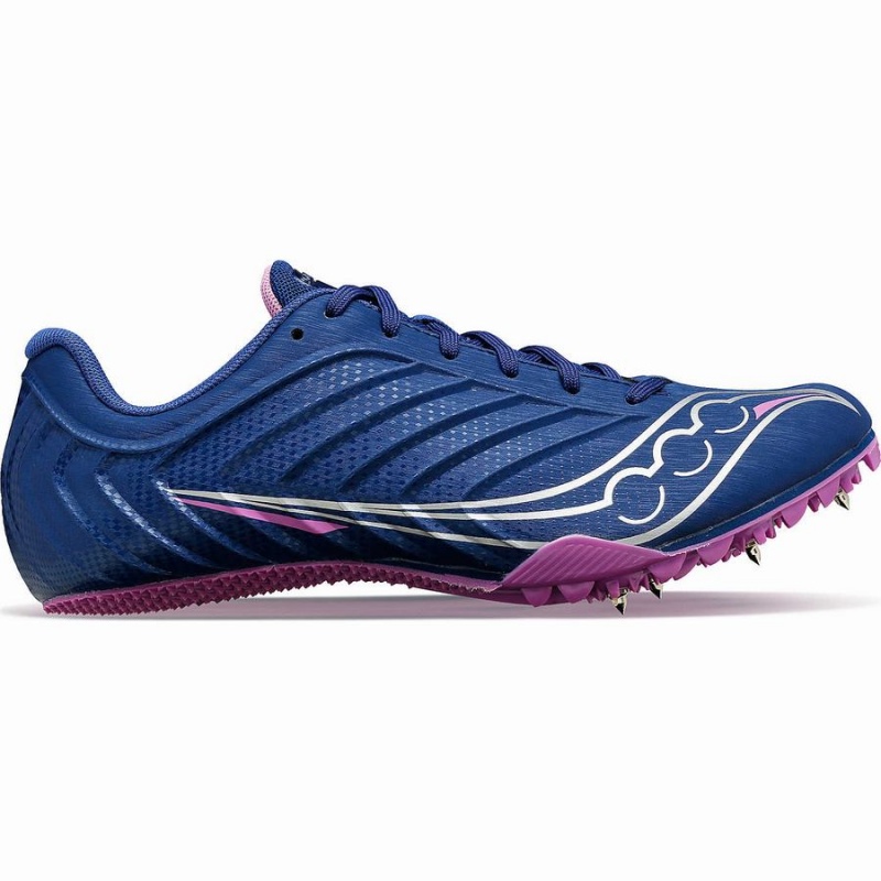 Women\'s Saucony Spitfire 5 Track Spikes Indigo / Purple | UAE S06179-J12