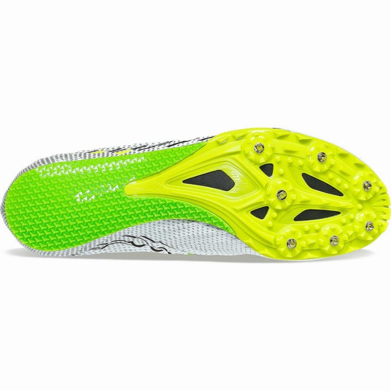 Women's Saucony Spitfire 5 Track Spikes White / Green | UAE S09652-K97