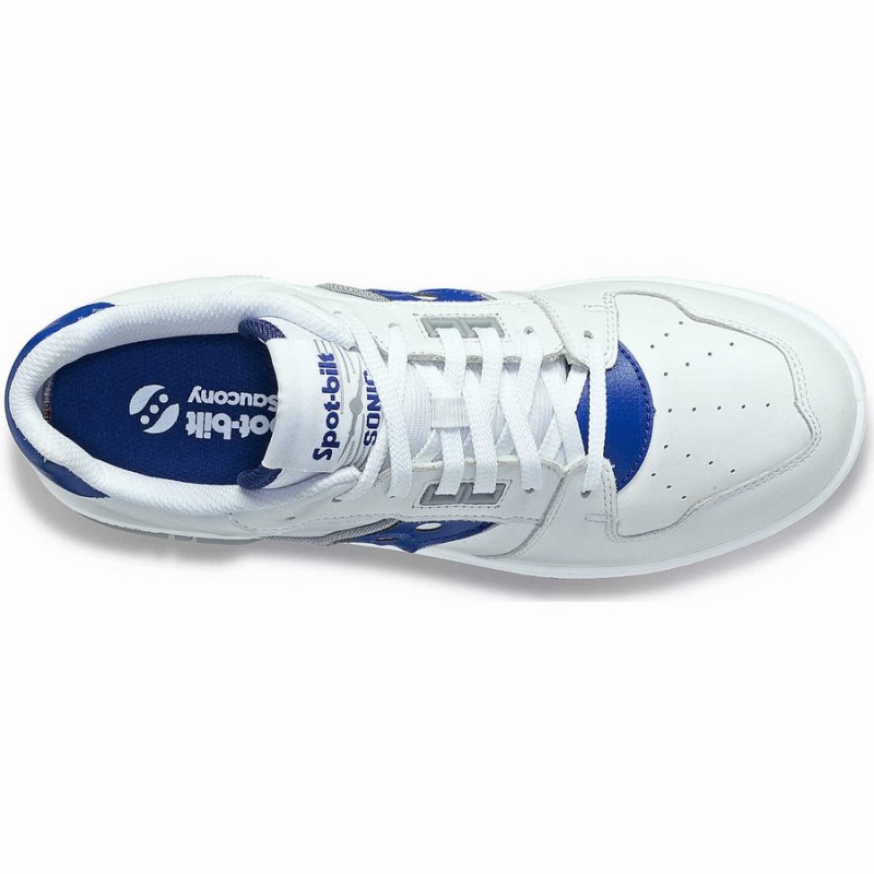 Women's Saucony Spot-Bilt™ Sonic Low Sneakers White / Royal | UAE S25684-L61