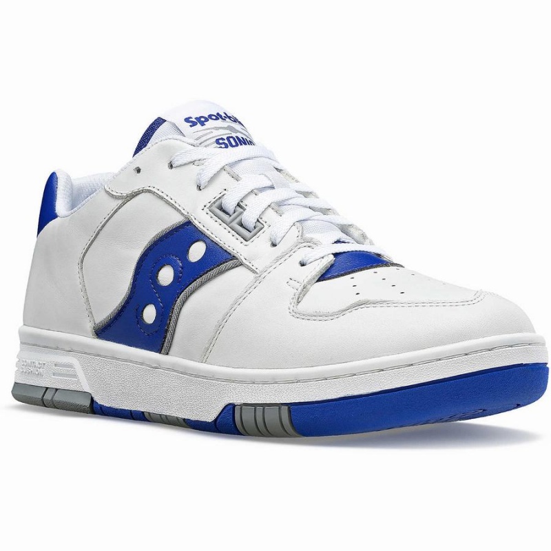 Women's Saucony Spot-Bilt™ Sonic Low Sneakers White / Royal | UAE S25684-L61