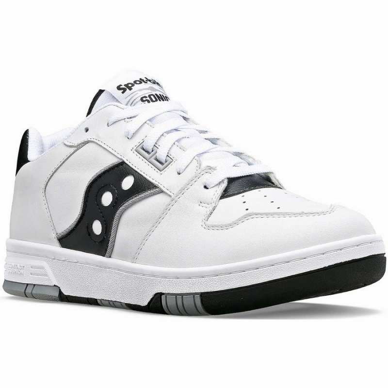 Women's Saucony Spot-Bilt™ Sonic Low Sneakers White / Black | UAE S08456-W41