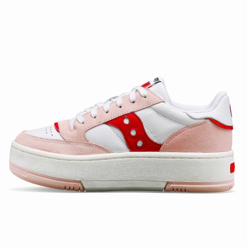 Women's Saucony St. Valentine Jazz Court Platform Sneakers White / Pink | UAE S71236-J18