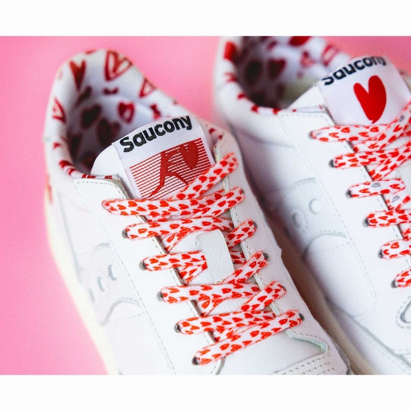 Women's Saucony St. Valentine Jazz Court Sneakers White | UAE S63198-Y39