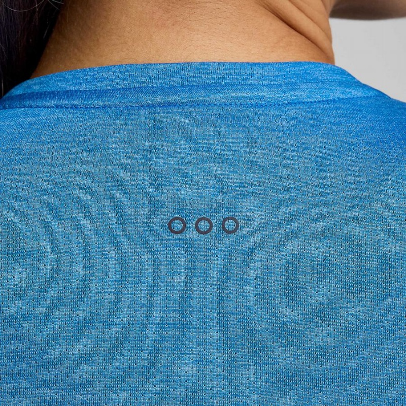 Women's Saucony Stopwatch Long Sleeve T Shirts Blue | UAE S54918-N85