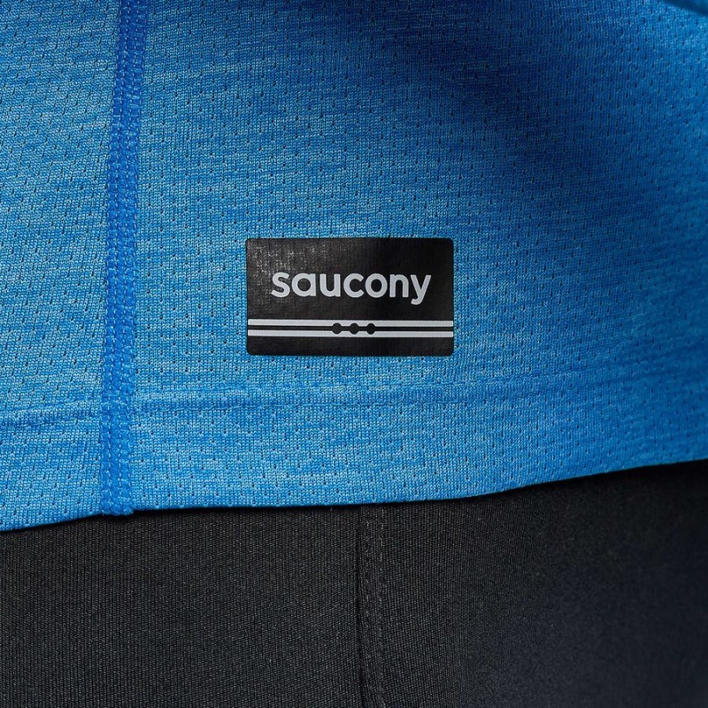 Women's Saucony Stopwatch Long Sleeve T Shirts Blue | UAE S54918-N85