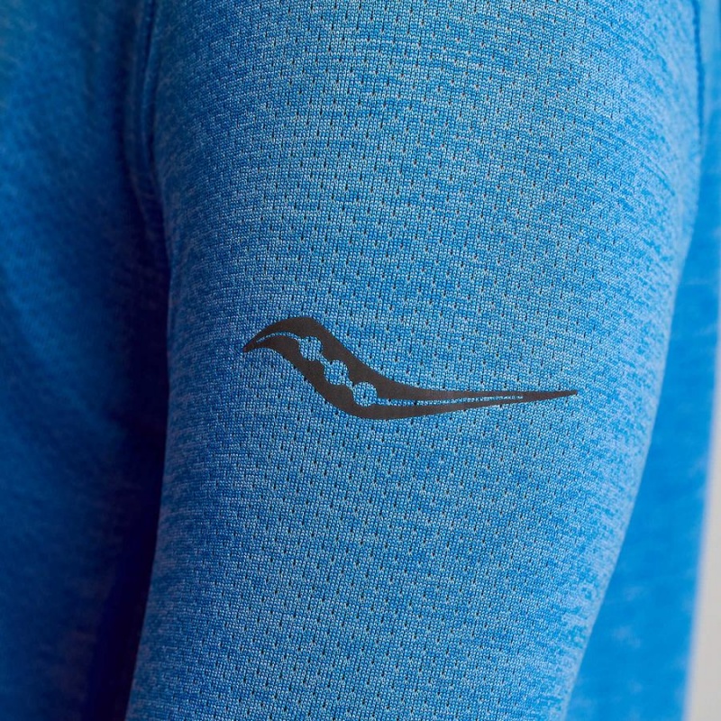 Women's Saucony Stopwatch Long Sleeve T Shirts Blue | UAE S54918-N85