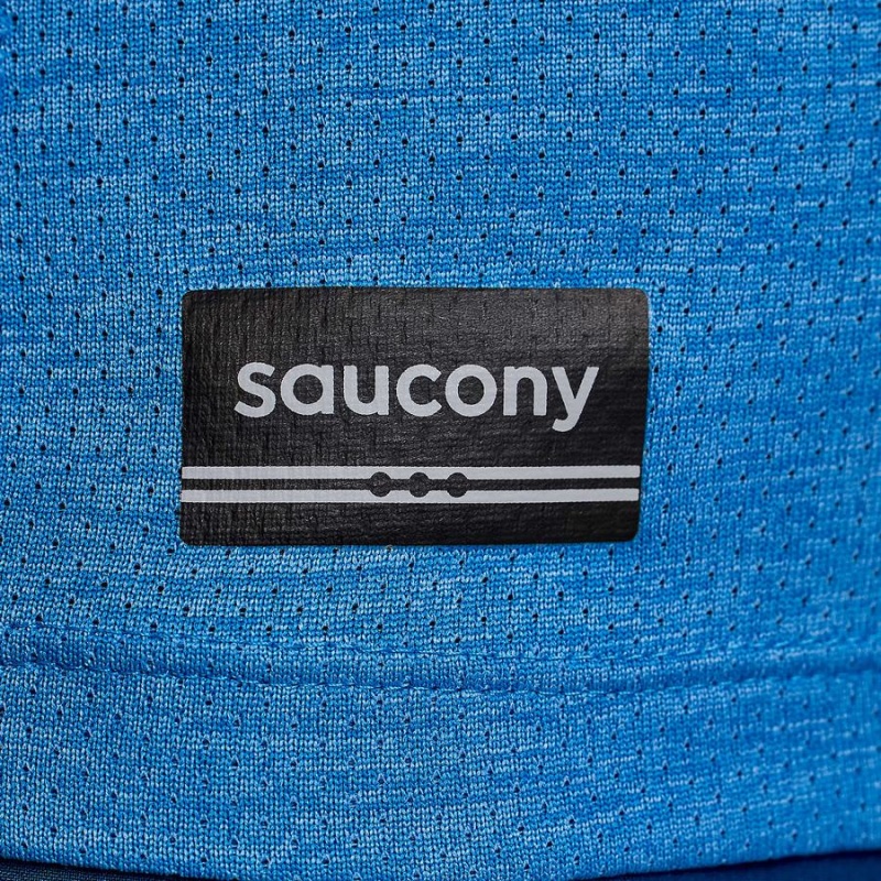 Women's Saucony Stopwatch Singlet Tank Top Blue | UAE S53694-W98